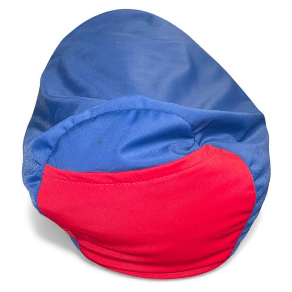 FOM Brookstone Blue Red Tube Microbead Nylon Plush Stuffed Pillow 12" Pocket - Picture 2 of 6
